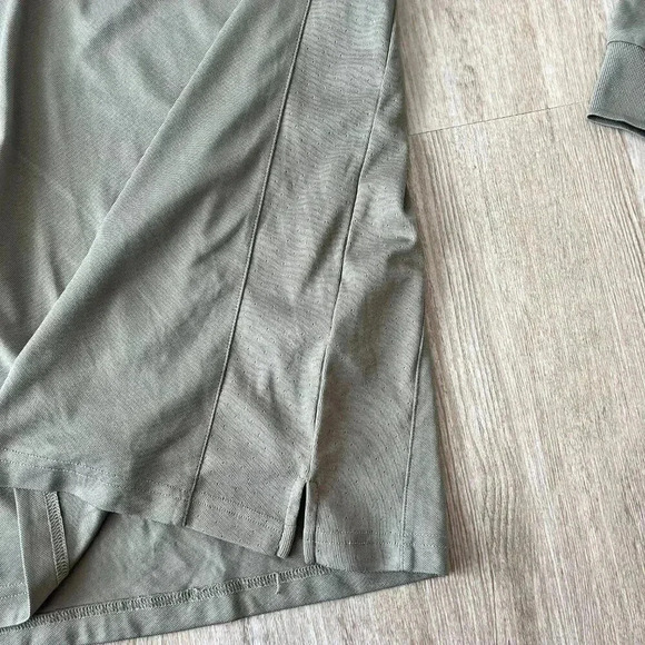 Mens Tri-Mountain Green Long Sleeve Performance Polo - L - Picture 4 of 6